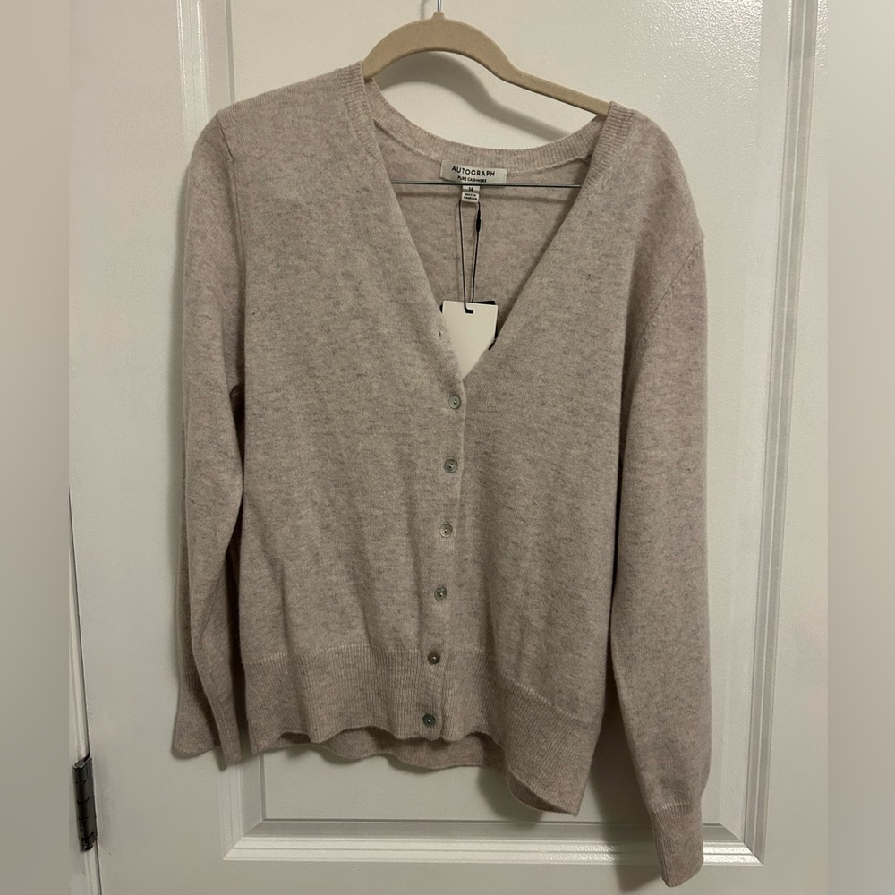 Marks and Spencer Pure Cashmere Crew Neck Relaxed Cardigan NWT